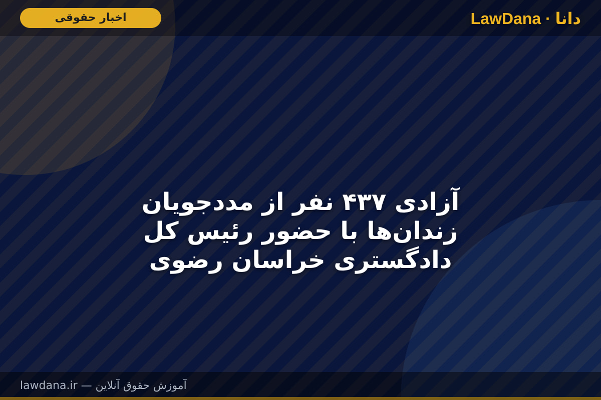 آزادی ۴۳۷ نفر از مددجویان زندان‌ها با حضور رئیس کل دادگستری خراسان رضوی