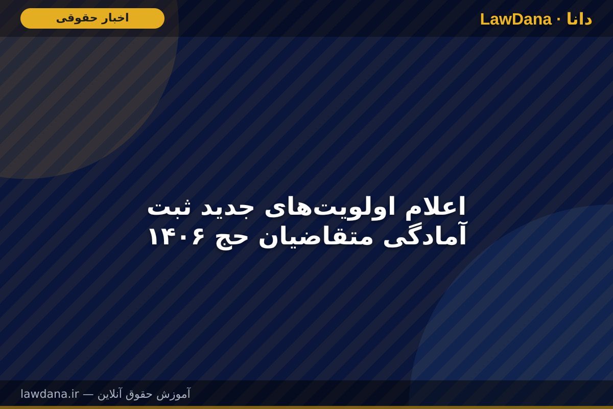 اعلام اولویت‌های جدید ثبت آمادگی متقاضیان حج ۱۴۰۶
