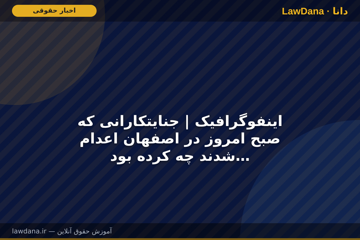 اینفوگرافیک | جنایتکارانی که صبح امروز در اصفهان اعدام شدند چه کرده بودند؟