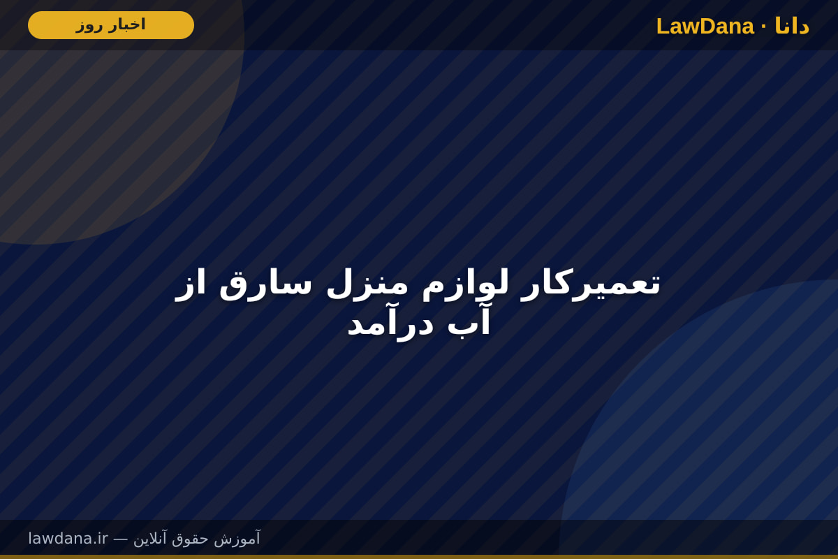 تعمیرکار لوازم منزل سارق از آب درآمد