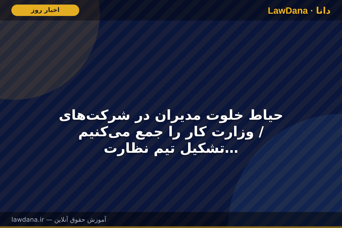 حیاط خلوت مدیران در شرکتهای وزارت کار را جمع میکنیم / تشکیل تیم نظارتی مجلس