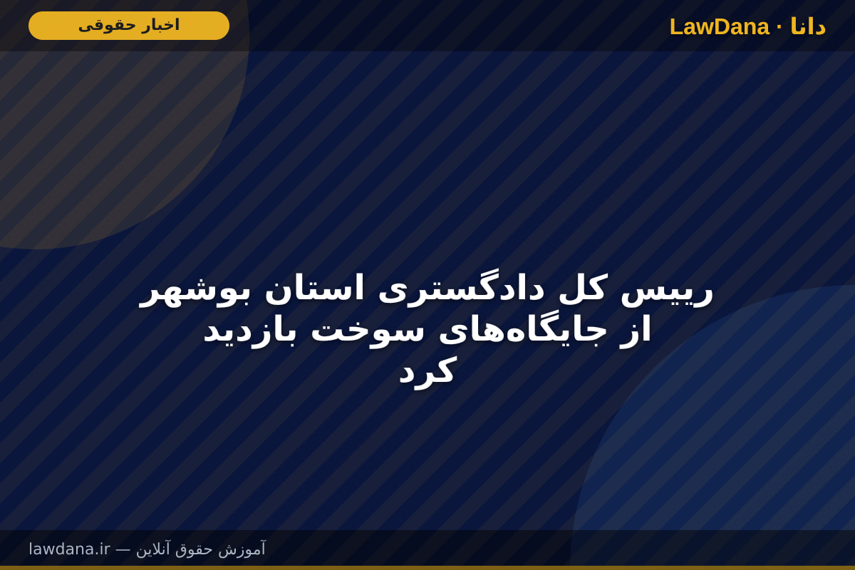 رییس کل دادگستری استان بوشهر از جایگاه‌های سوخت بازدید کرد