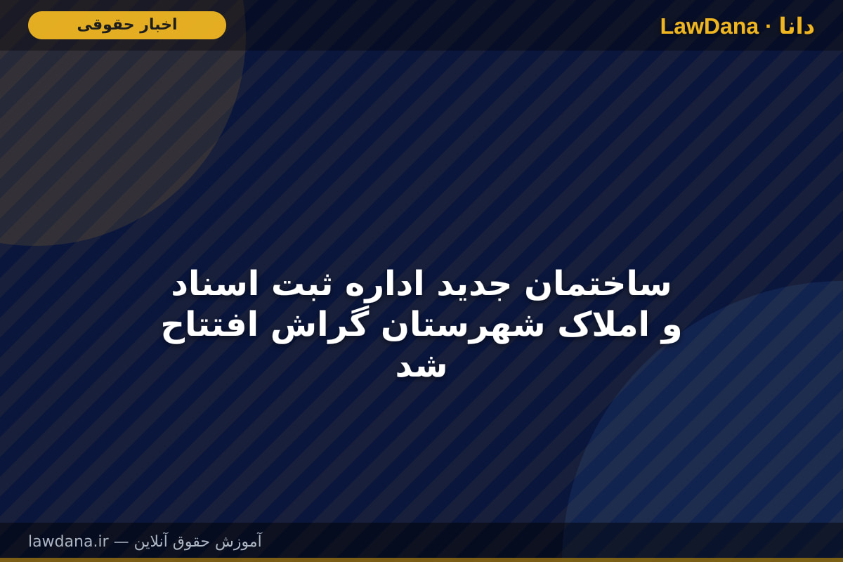 ساختمان جدید اداره ثبت اسناد و املاک شهرستان گراش افتتاح شد