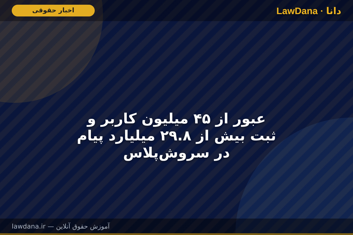 عبور از ۴۵ میلیون کاربر و ثبت بیش از ۲۹.۸ میلیارد پیام در سروش‌پلاس