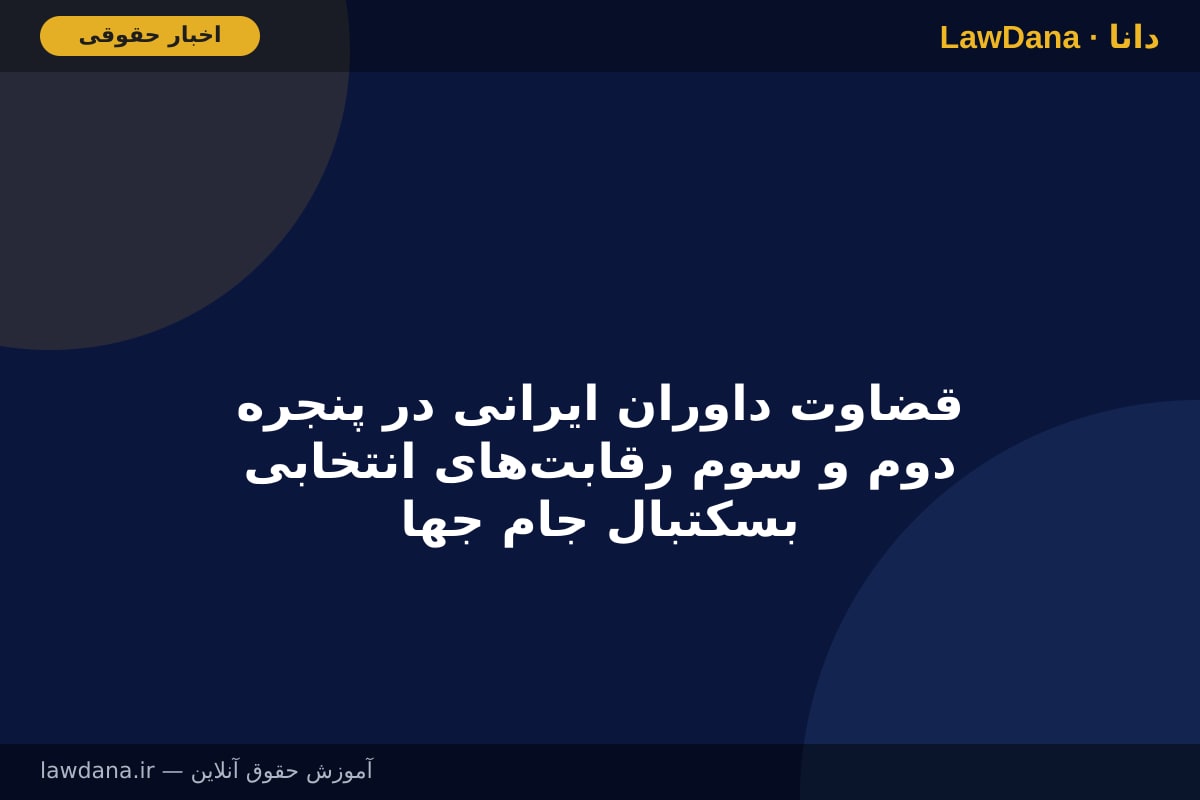 قضاوت داوران ایرانی در پنجره دوم و سوم رقابت‌های انتخابی بسکتبال جام جهانی ۲۰۲۷