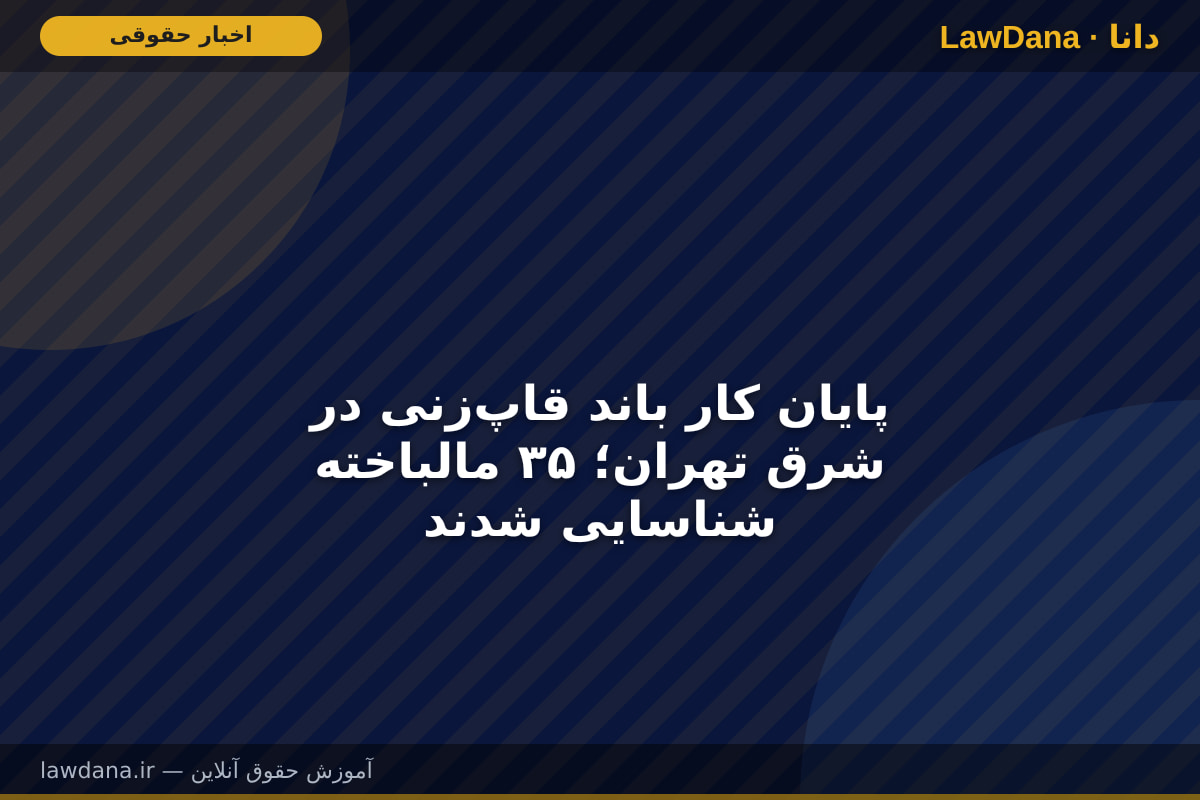 پایان کار باند قاپ‌زنی در شرق تهران؛ ۳۵ مالباخته شناسایی شدند
