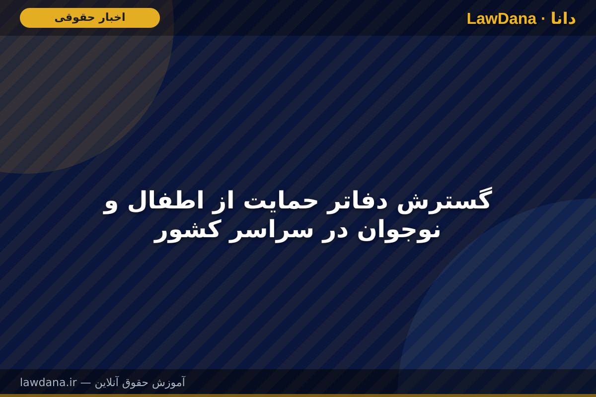 گسترش دفاتر حمایت از اطفال و نوجوان در سراسر کشور