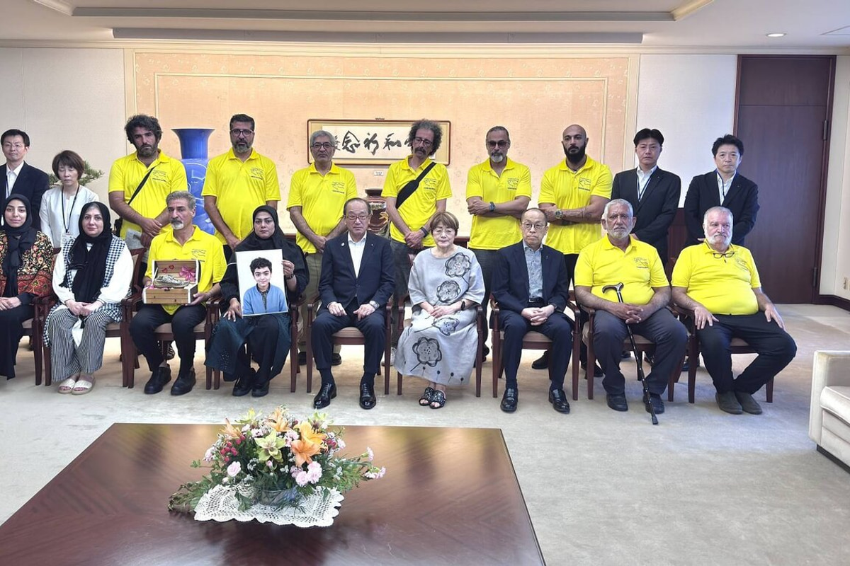 دیدار خانواده ماکان نصیری با شهردار هیروشیما در هشتاد و یکمین سالگرد بمباران اتمی