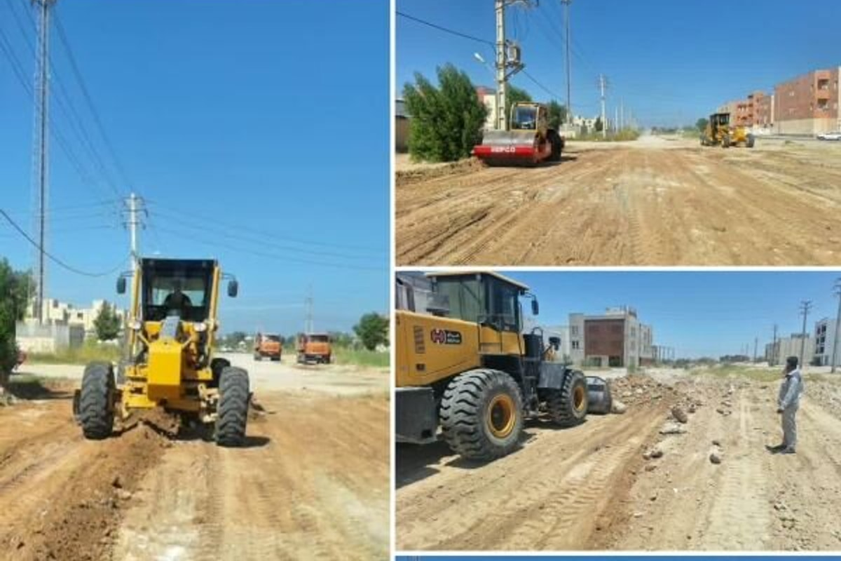زیرسازی گذر ارتباطی شهرک نیایش به مسکن مهر بوشهر آغاز شد