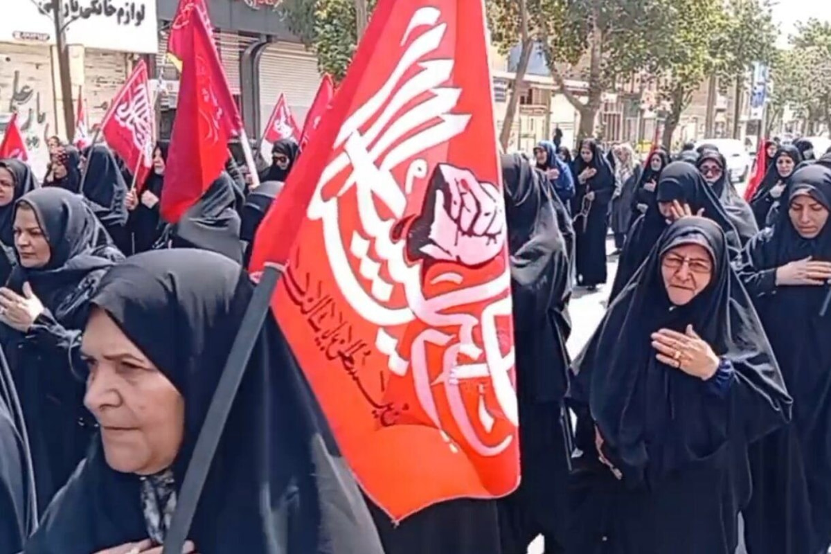 سوگواری دسته‌های عزاداری مردم بهار در ایام پایانی ماه صفر